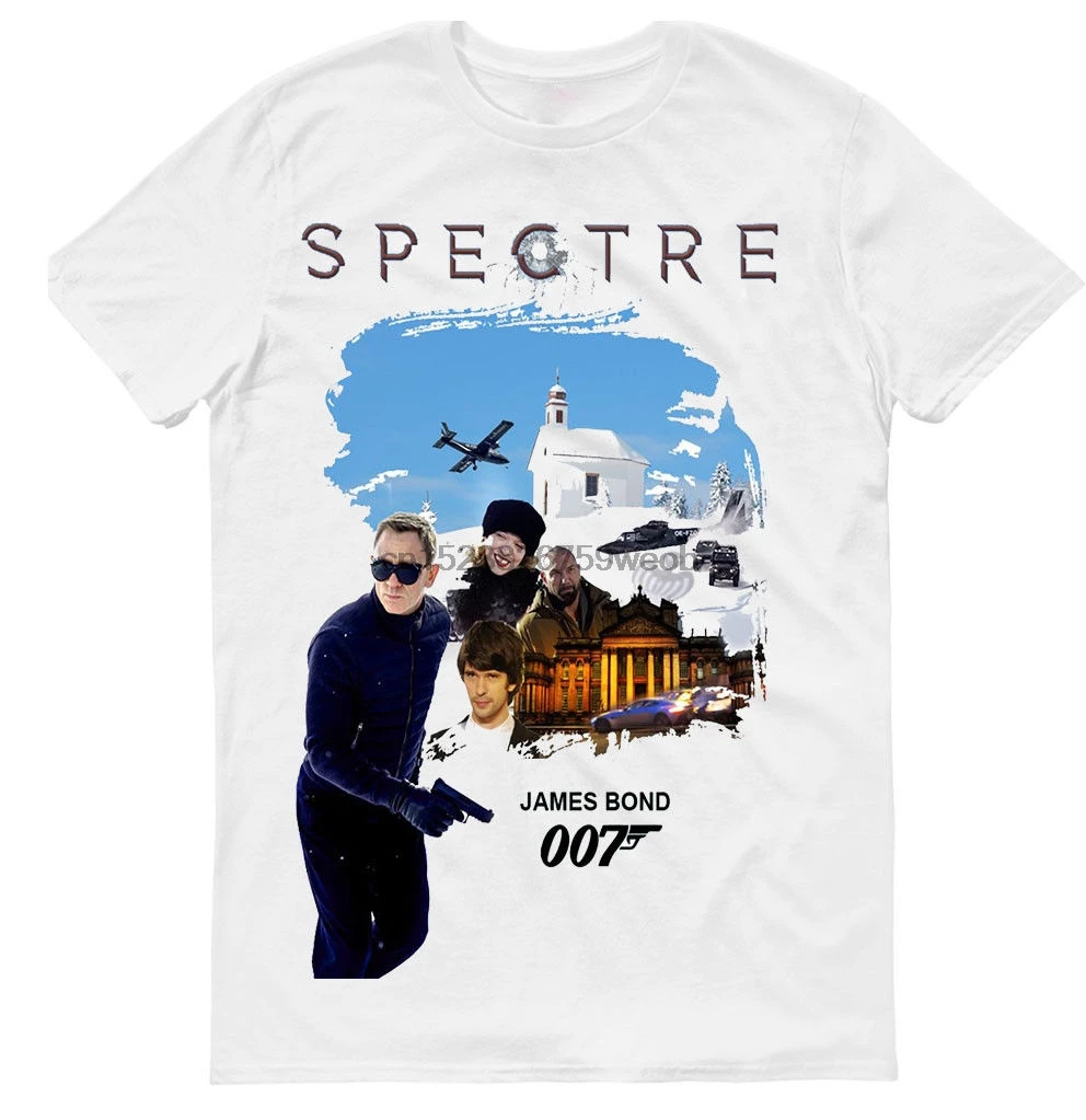James Bond Spectre Movie Homme Забавные футболки модные Harajuku 2019 футболка бренд | Мужская одежда