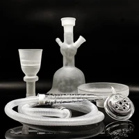 4 styles colorfull frosted design glass hookah set shisha smoking water pipe complete hookah tobacco nargile sheesha accessories