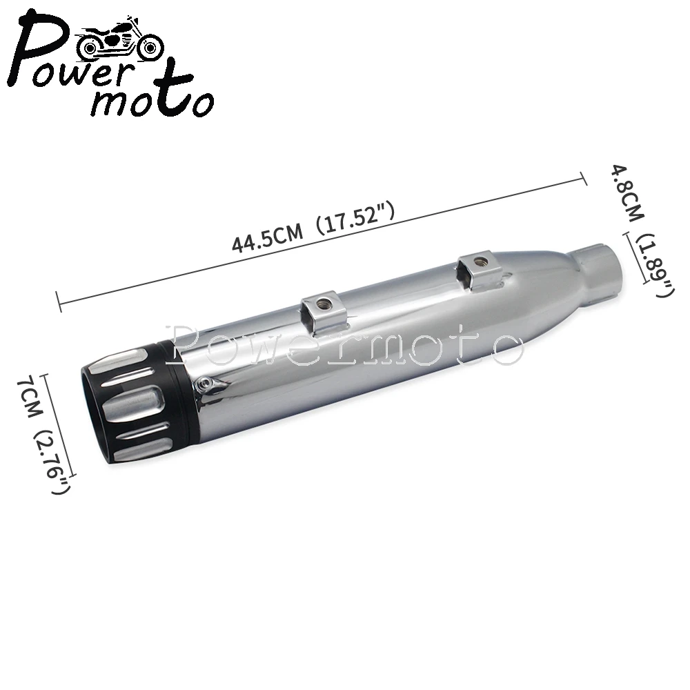 1 Пара мотоциклетный хромированный выхлопной глушитель без шнуровки для Harley