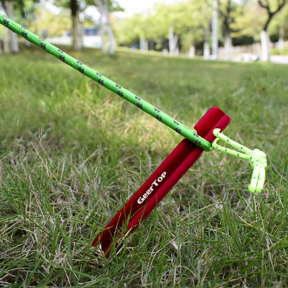 GEERTOP кемпинговая палатка колышек 10 шт. 25 см сверхлегкие алюминиевые штифты колья