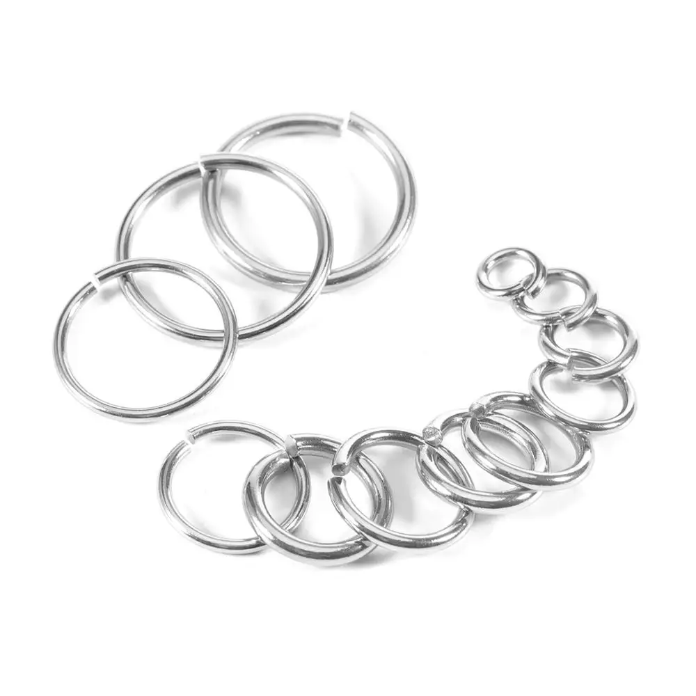 12/15/20/25/30/mm Stainless Steel Connector Split Ring  For  Necklace Bracelet Jewelry DIY Making Accessories Jump Ring images - 6