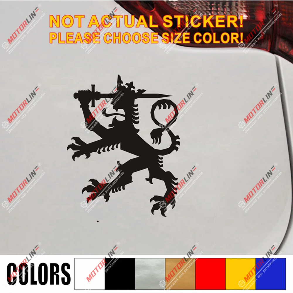 Герб финской Suomi наклейка с изображением Льва Виниловая на автомобиль финский