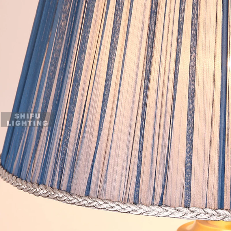 Copper Table Lamp American Style for Living Room Jingdezhen Ceramic Luxury Bedroom Bedside Decorated LED | Лампы и освещение