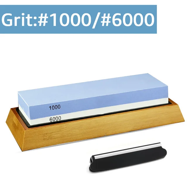 1000 6000 stand set Ножи точилка для ножей, точильный камень, двойная сторона Girt Кухня точильный камень хонинговальный инструмент для 240 600 800 1000 3000 6000 Декодер каналов кабельного телевидения - Цвет: 1000 6000 stand set
