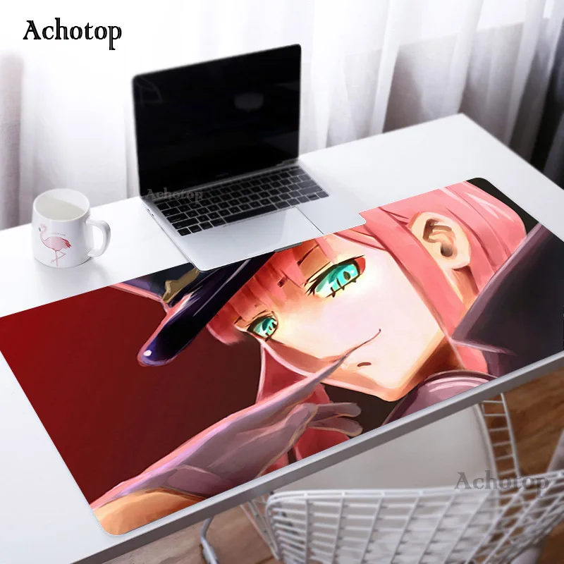 

Zero Two Darling in the FranXX Laptop Gaming Mousepad Large Lockedge alfombrilla Anime gaming Mouse pad gamer PC Computer mat