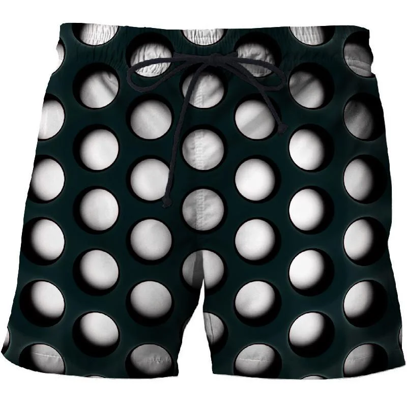 

Geometric 3D Printing Men's Shorts Graphic Vertigo Beach Shorts Fashion Street Casual Boys Casual Board Shorts Trousers Clothing