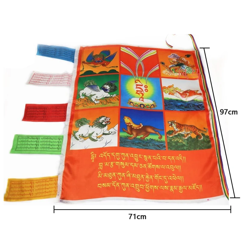 Тибетский буддийский Шелковый флаг на удачу Настенный декор флаги баннеры