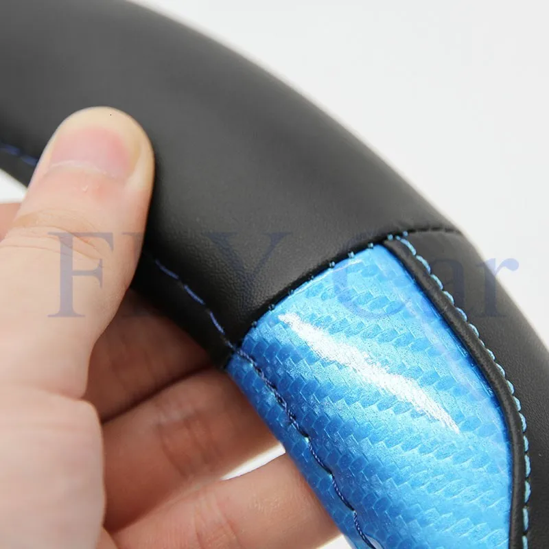 DIY гоночный автомобиль мягкий 38 см чехлы на руль из углеродного волокна натуральной кожи Декор интерьера из натуральной воловьей кожи спортивный Чехол