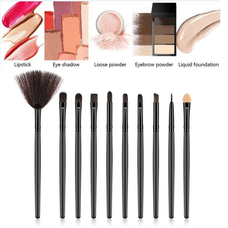 1 шт., контур для глаз, мягкая кисточка для макияжа, натуральная козья шерсть, тени для век, растушевка, форма пламени, инструмент для макияжа, блендер, кисть для теней для носа