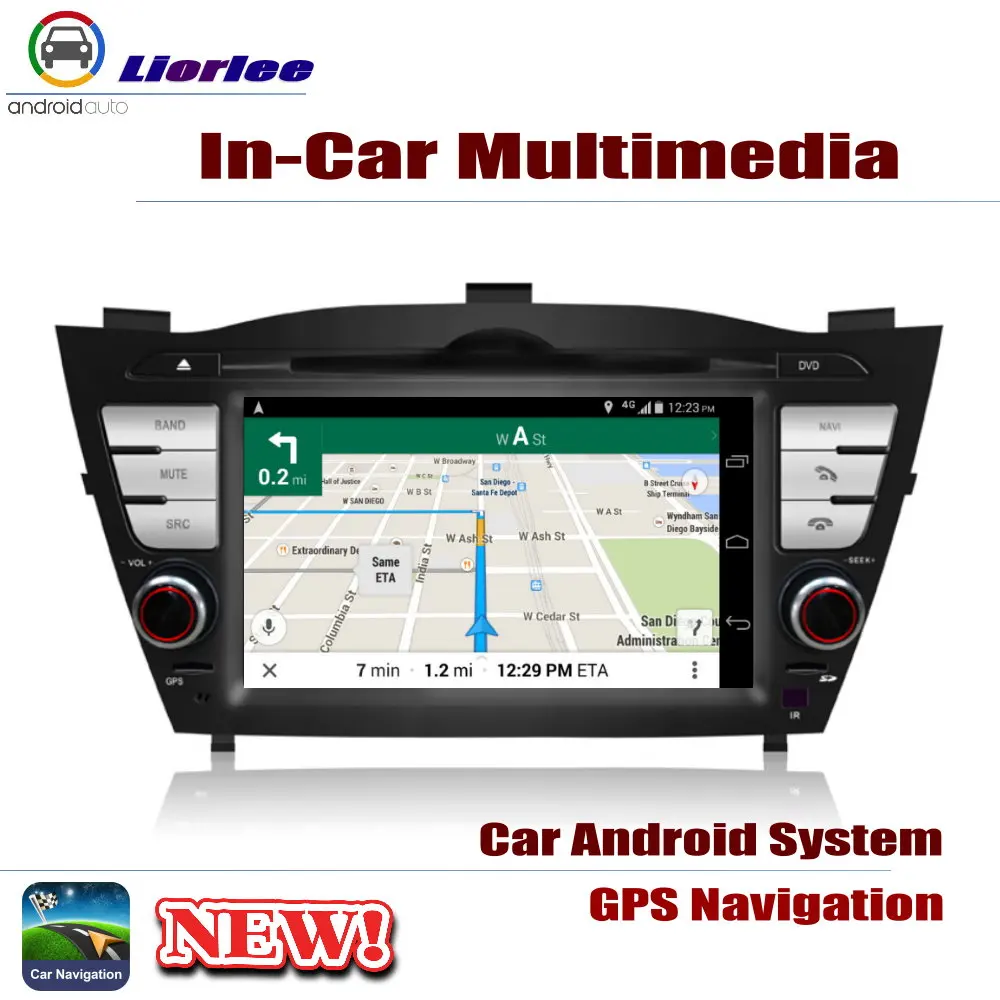 Автомобильный DVD-плеер для Hyundai Tucson (LM) ix ix35 2009-2016 GPS-навигация Android 8 Core A53 процессор