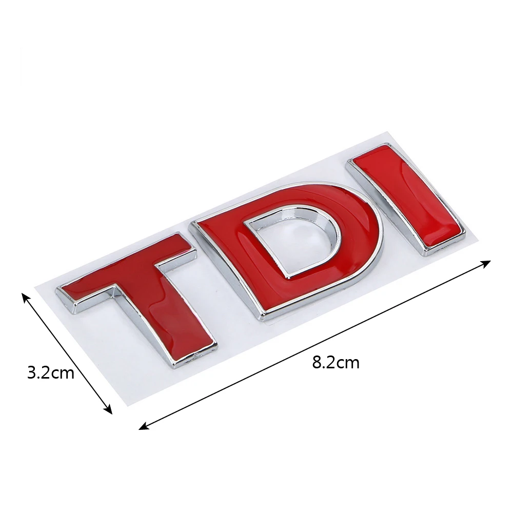 

TDI Logo Decal 3D Metal for VW Golf JETTA PASSAT MK4 MK5 MK6 Car Sticker Turbo Direct Injection Reflective Emblem Badge