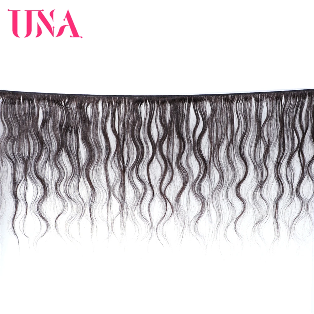 Пучки натуральных волос UNA 3 пучка пучки Реми 8 26 дюймов 6A|bundles hair weave|bundle weavebundles waves |