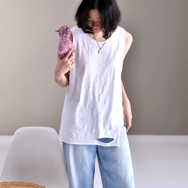 MICOCO B2033 литературный и простой дизайн с разбитыми краями внутри можно носить