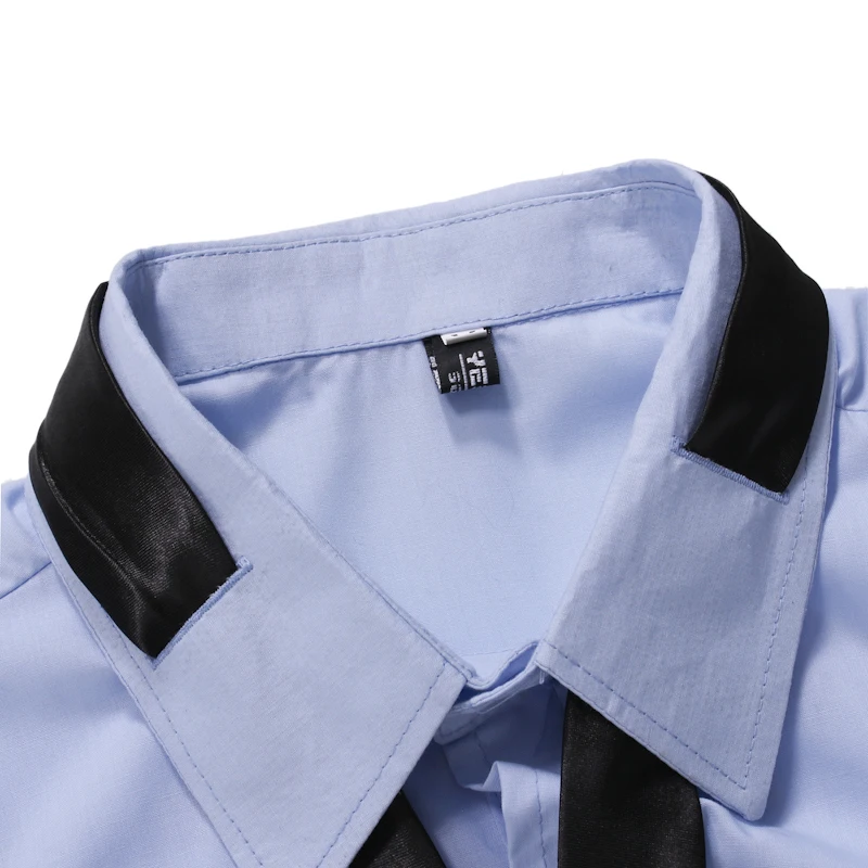 Мужская модная Повседневная рубашка с длинным рукавом индивидуальным вырезом и