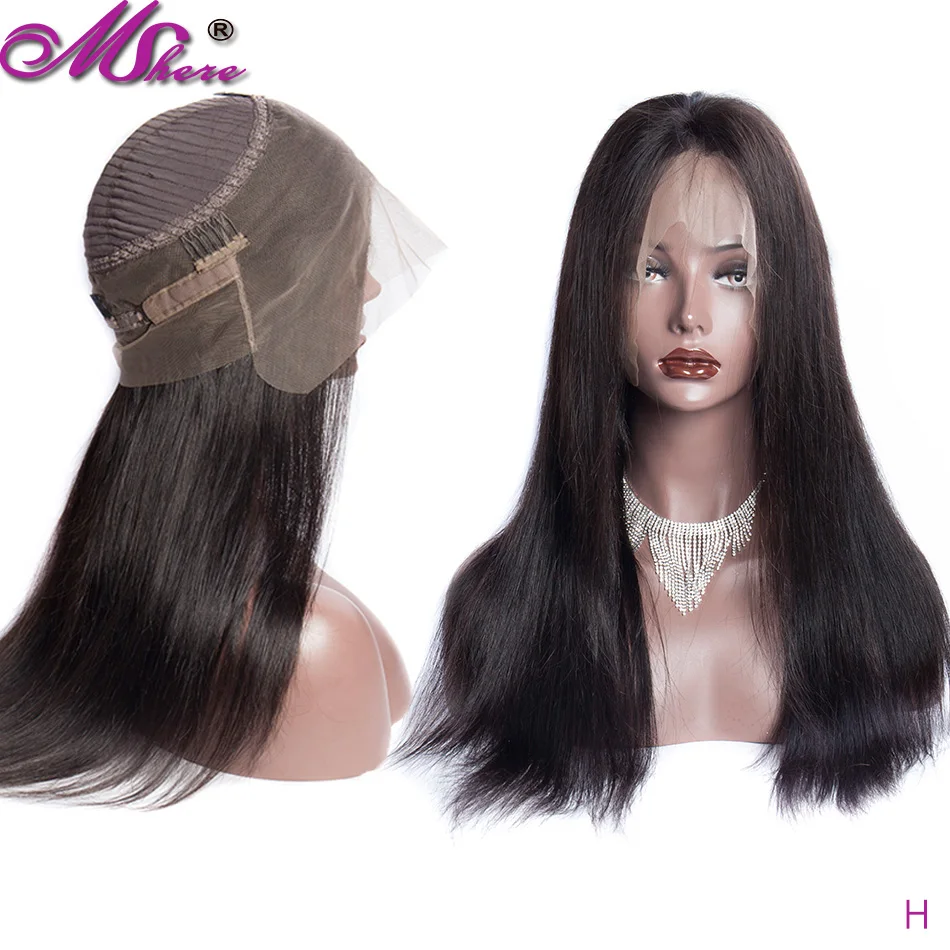 Прямой Синтетические волосы на кружеве парик 360 человеческие передние парики для