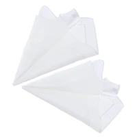 2pcs men%e2%80%99s 100 mulberry silk square plain solid handkerchief white