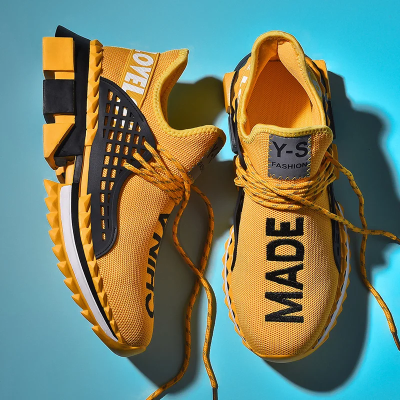 Мужская беговая Обувь flyknit дышащая спортивная обувь уличные кроссовки