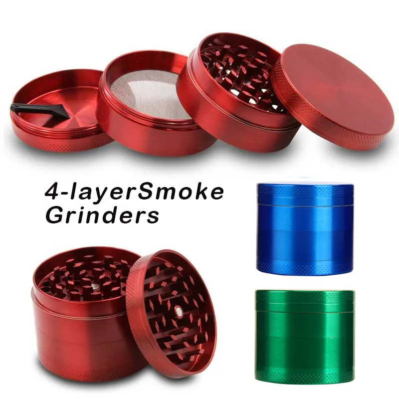 New Sale 4-layer Aluminum Herbal Herb Tobacco Grinder Smoke Grinders Smoking Pipe Container Accessorie smoke grinder | Дом и сад