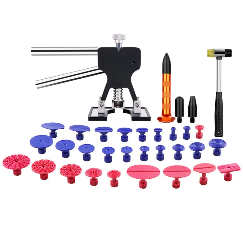 PDR Tools Paintless Dent Repair Tool Dent Removal Kit DIY Dent Removal Tool Puller Kit for Car Hail Damage Repair Automobile
