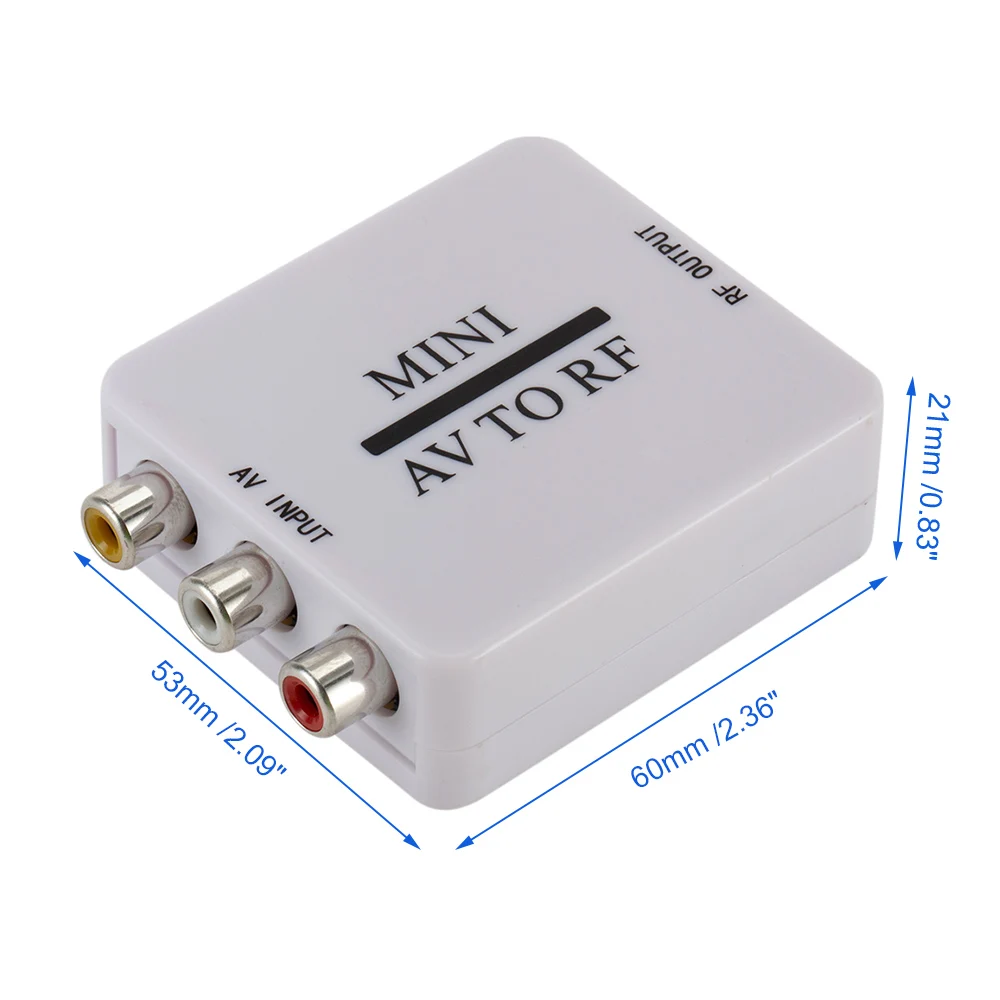 Мини HD видео конвертер коробка Plug and Play RCA AV CVSB к RF адаптер поддерживает МГц 61 25 67