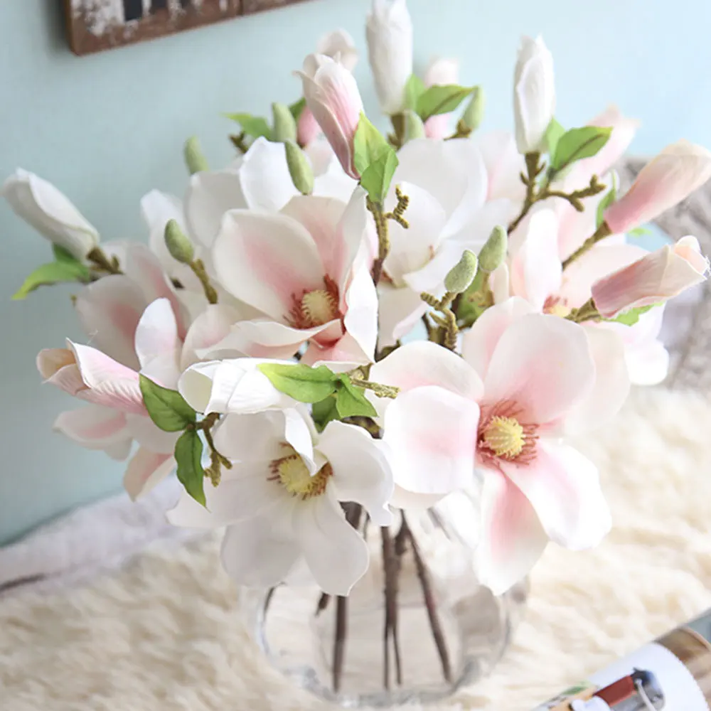 Свадебное украшение сделай сам Орхидея магнолия шелковые цветы искусственные