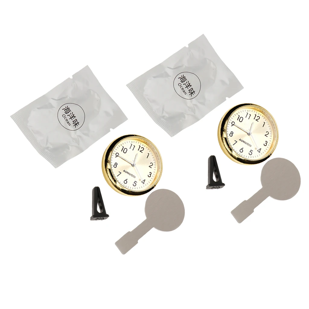 2 x автомобильные цифровые часы декоративные в автомобиле-золотые | Автомобили и