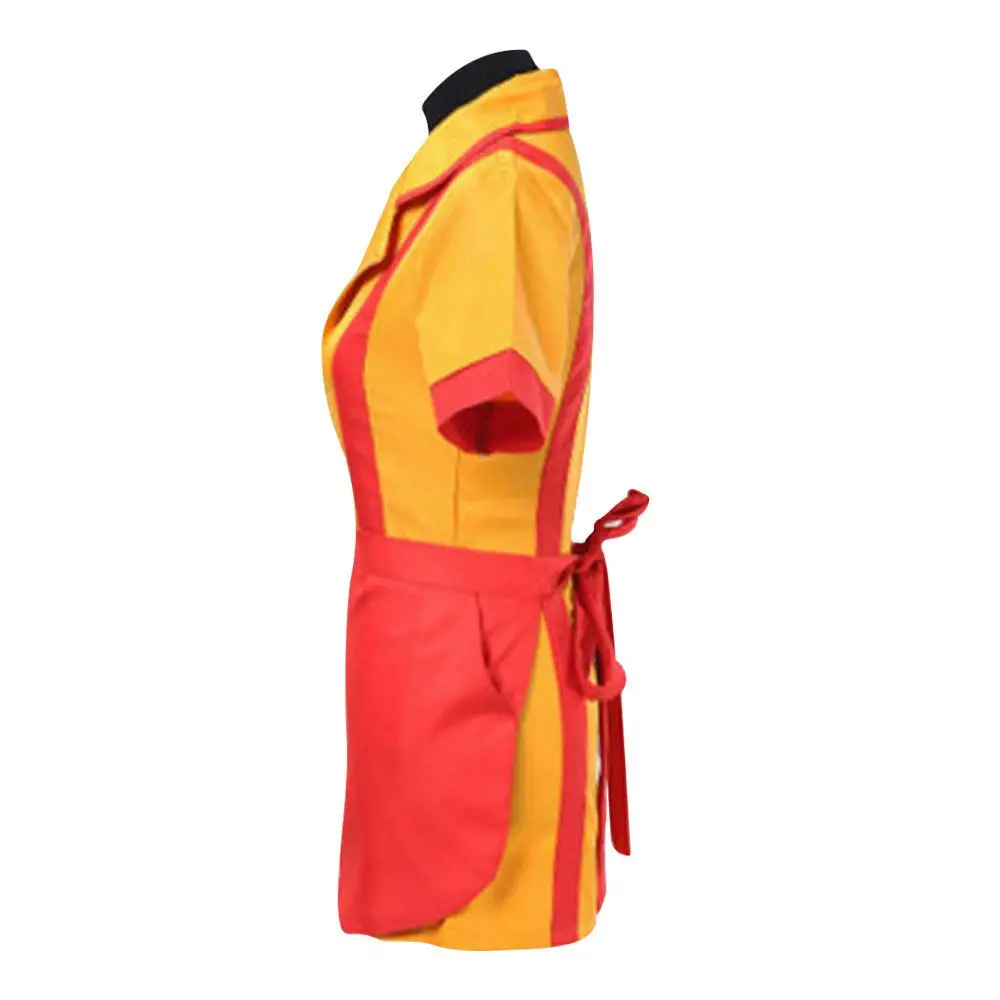 Broke Girls 2 Costume Halloween Outfit Max Black Caroline Wesbox Channing Cosplay Suit Apron Dress | Тематическая одежда и