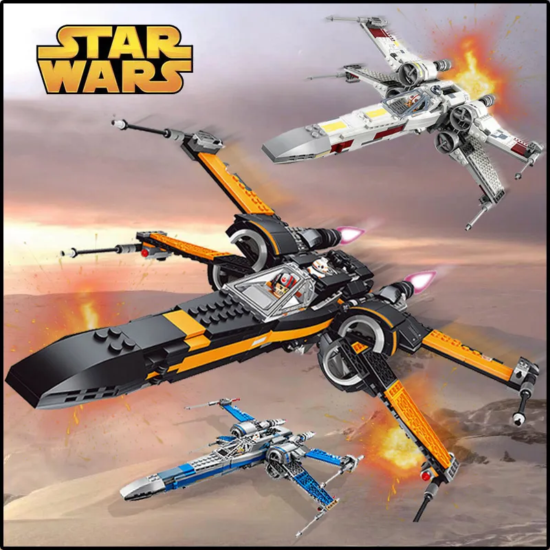 05004 05145 Star Was Series X-Wing Starfighter Model Building Block Bricks Compatible With Bela Star Wars 75218 75102