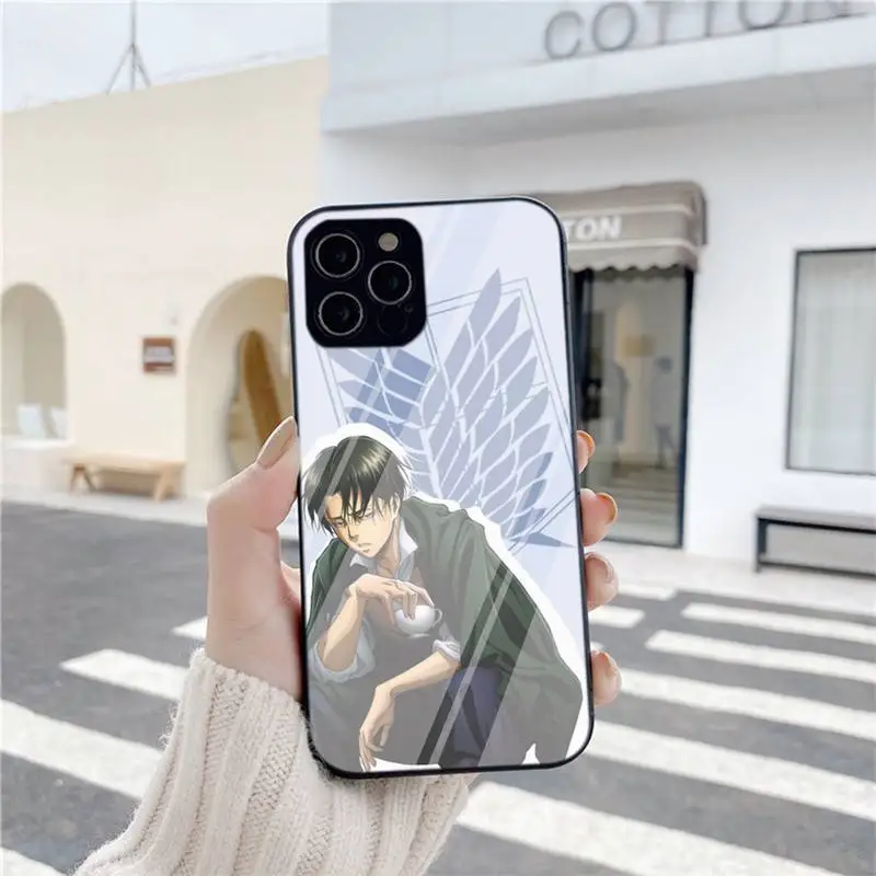 

Attack On Titan Japan Anime Phone Case For Iphone 6 6s 7 8 Plus XR X XS XSmax 11 12 Pro Mini Max Tempered Glass