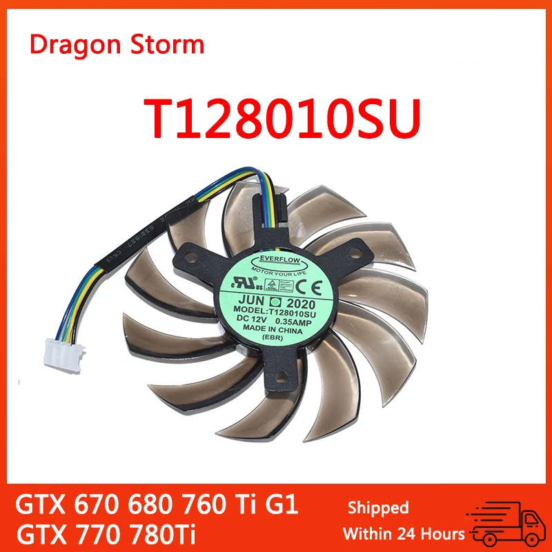 Оригинальный новый вентилятор охлаждения для EVERFLOW T128010SU GTX 670 680 760 Ti G1 770 780Ti 0 DC12V