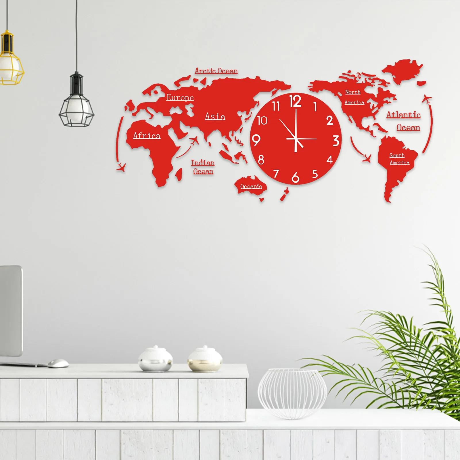 Настенные часы с картой мира домашние настенные для спальни украшение сделай сам