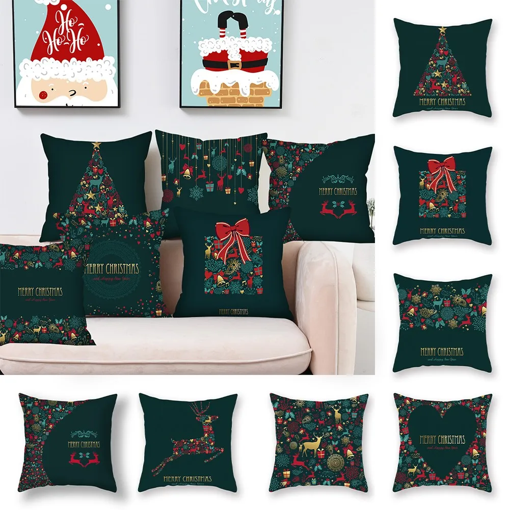

45*45 см Рождественская подушка, чехол, 3D печать, искусственная Обложка, квадратный мягкий чехол для дивана, Автомобильная подушка, чехол
