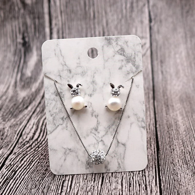 Fashion 5x7cm 50pcs/lot Elegant Women Pattern Earring Display Cards Necklace Jewelry Packing Paper Card Tag Holders Custom logo | Украшения
