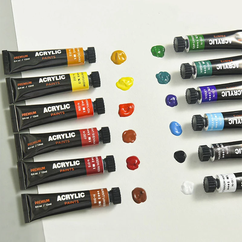 

Acrylic Premium Artist Paint 12ml Tubes Set of 12/24 Acrylic Paint Set New Arrival