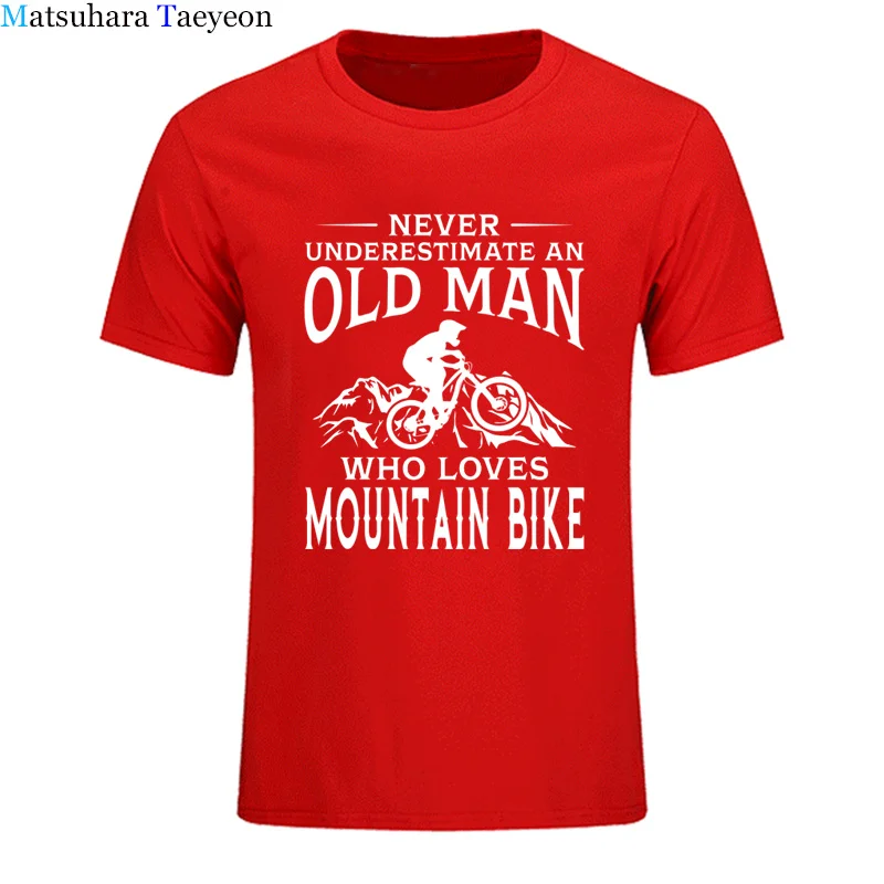 

Never Underestimate An Old Man with A Mountain Bike T-Shirt Boy Pure Cotton Short Sleeve T Shirt for Men Designer Streetwear Tee