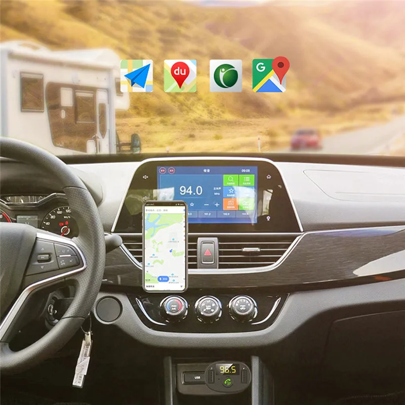USLION FM передатчик модулятор Bluetooth Handsfree автомобильный комплект аудио MP3 плеер с 3.4A