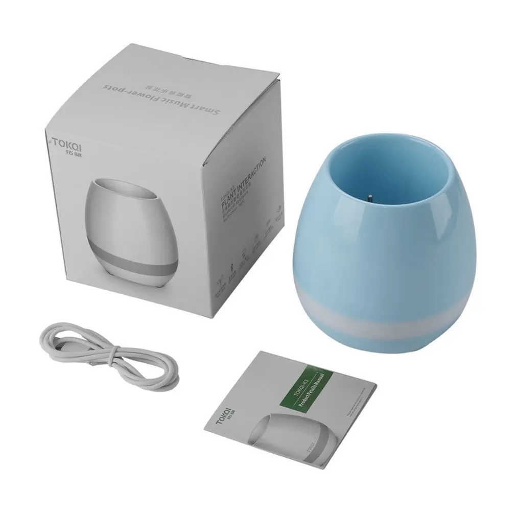 Уникальный пластиковый умный музыкальный цветочный горшок TOKQI динамик украшение