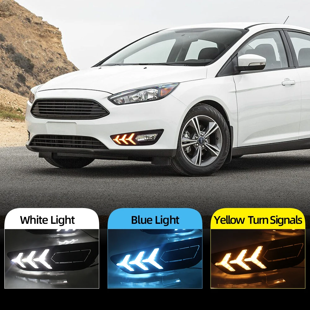 CSCSNL 1 комплект DRL для Ford Focus 4 2015 2016 2017 2018 указатель поворота стиль реле 12v
