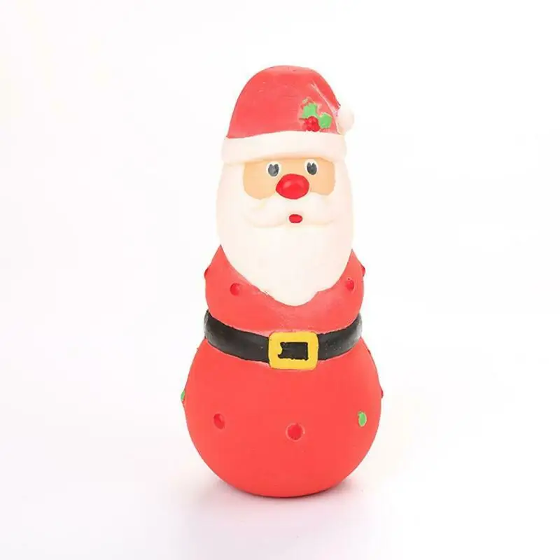 Рождественский подарок скрипучая латексная игрушка для собаки забавная