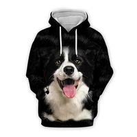 3d printed hoodie art border collie animals love dogs for menwomen unisex harajuku hooded pullover sweatshirt casual jacket