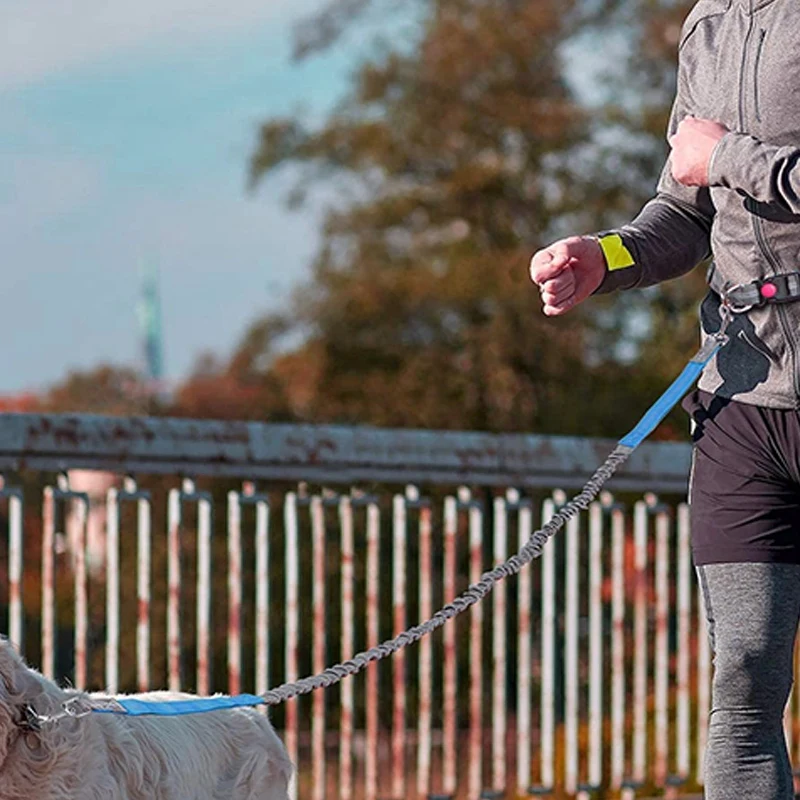 1 шт. поводок для собаки с ручкой без рук эластичный светоотражающий рюкзак пояс