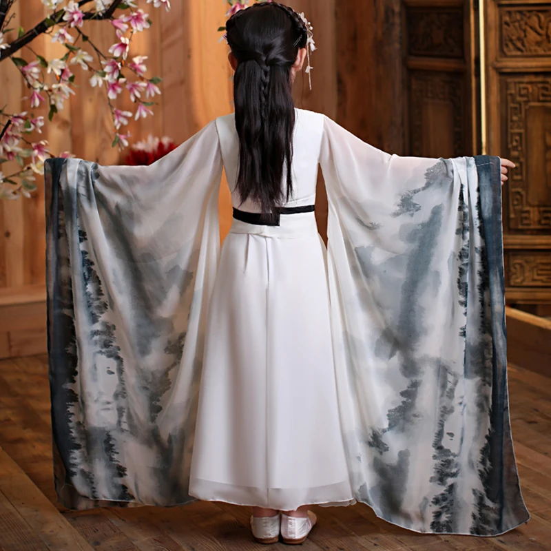 2020 Hanfu Традиционный китайский национальный костюм для детей сказочные наряды