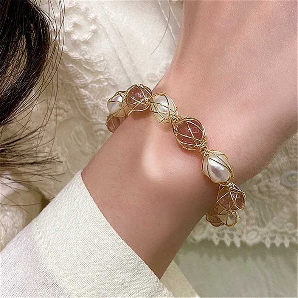 

Natural freshwater pearl bracelet ins style niche design jewelry fashion ladies bracelet jewelry jewelry