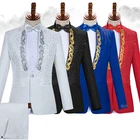 Мужской деловой костюм-стразы, блейзер и штаны в английском стиле, сценический наряд для свадьбы, DT756, певец и ведущий