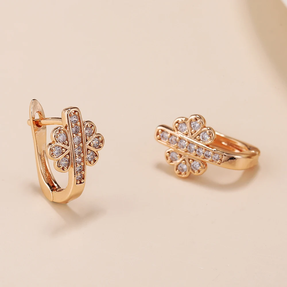 Мода цветок сливы проложили кристалл серьги Белый Циркон Свадебные Висячие для