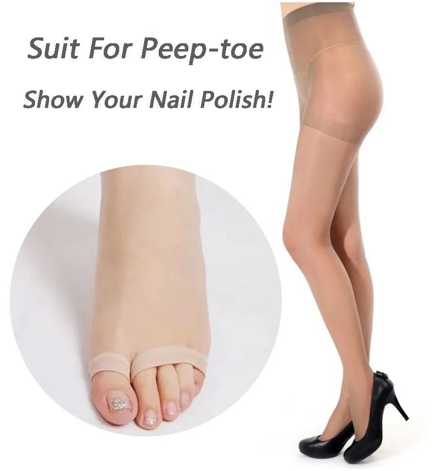 

2022 WomenPantyhose Invisible Bare leg Artifact Sexy Peep-toe Tight High Waist Show Nail Polish Open Toe Nylon Female Stocking