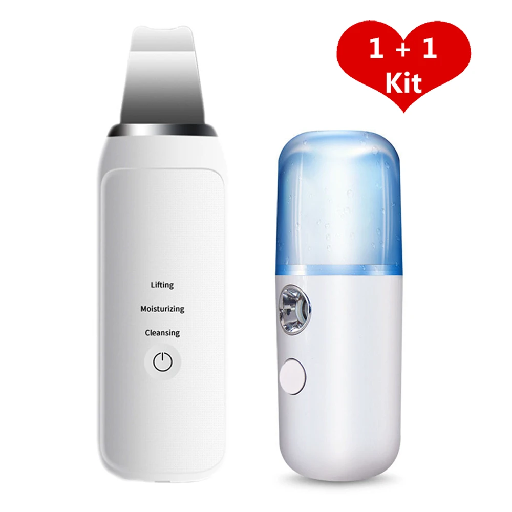 Ультразвуковой ионный очищающий массажный скраб для кожи лица пилинг Лопата