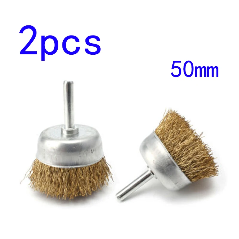 

2X 6mm Shank Mandrel Steel Wire Cup Brush Cleaner For Drill Rotary Tool Grinder