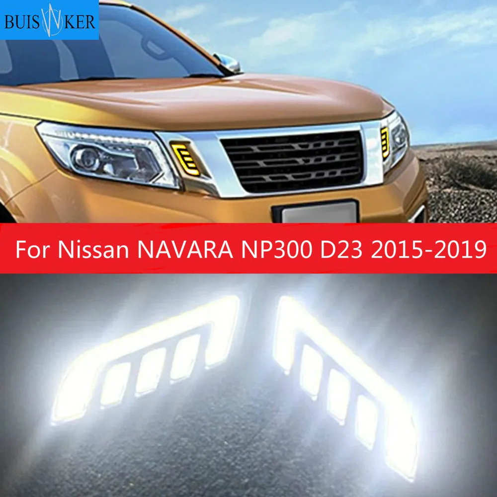 Дневные ходовые огни для Nissan NAVARA NP300 D23 2015 2016 2017 2018 2019 DRL светодиодная лампа с