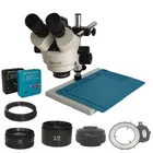 Бесплатная доставка, 3,5x-90X, мультифокальный Тринокулярный стереомикроскоп + 38MP 1080P USB микроскопическая камера + 144 светодиодный ных ламп, комплект для ремонта печатных плат